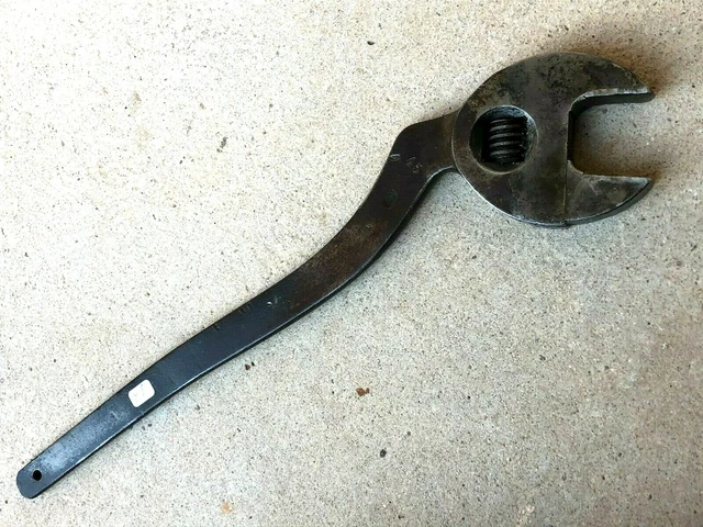 Vieille Clé à Molette Facom / Renault, Outil Ancien En Acier Chromé, 27 Cm, France