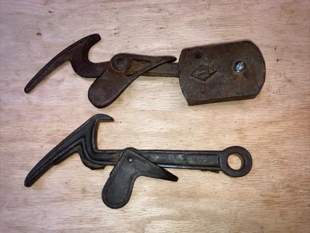 vintage solid cast iron latch/ gate lock hardware