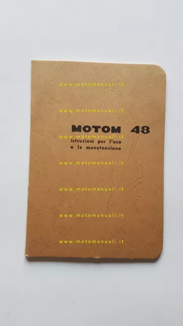 Motom 48 1962 manuale uso manutenzione libretto originale