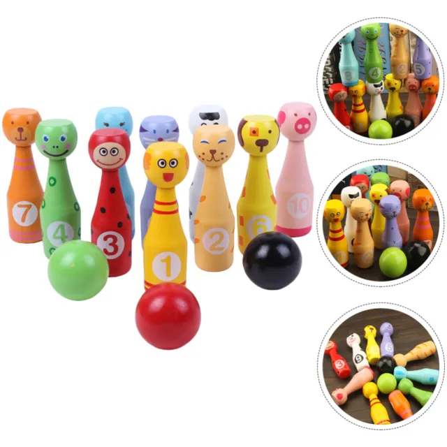 Animal Bowling Abs Toddler Children Sports Toy Pins Ball Toys