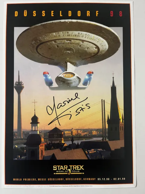 Manifesto Star Trek World Tour Düsseldorf 1998 firmato da Marina Sirtis