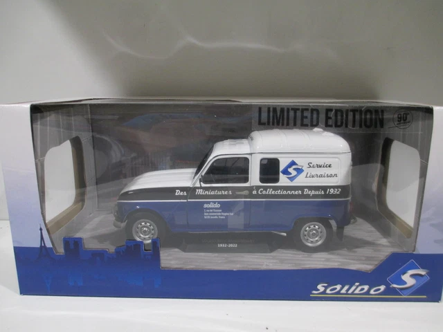 RENAULT 4 4L R4 F4 SERVICE LIVRAISON 90e Anniversaire SOLIDO S1802207 au 1/18