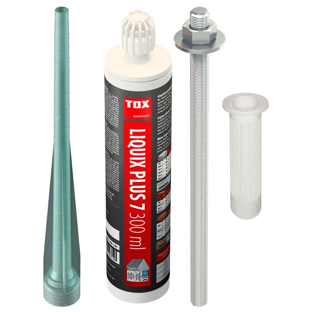 Set malta composita TOX Liquix Plus 7 malta per iniezione manicotti per setaccio e barre di ancoraggio