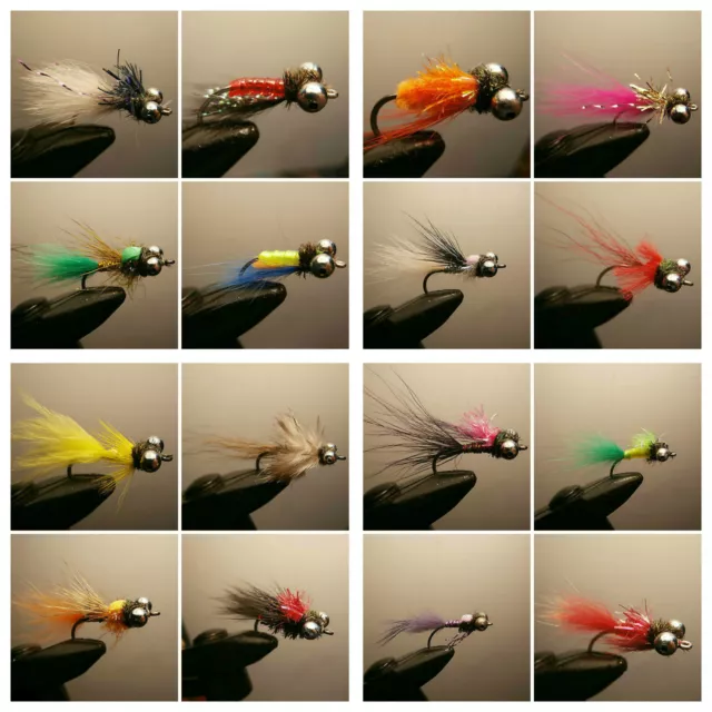 48 Streamers Con Ojos De Cadena (4 Modelos) Para Pesca A Mosca  (1626)