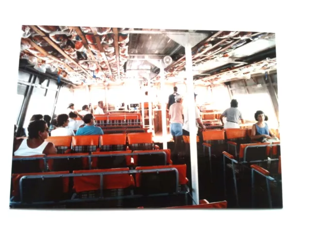 Vintage 80s Photo Family Vacation Australia Adventure Safari Tour Boat Orange