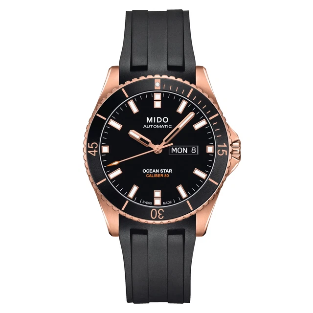MIDO OCEAN STAR Automatic Black Dial Stainless Men's Diver Watch