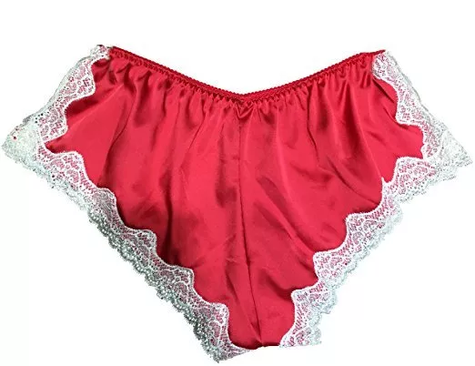 BURLESQUE RED SATIN Cream Lace French Cami Knickers Tap Pant Panties Size 8  - 12 £9.99 - PicClick UK