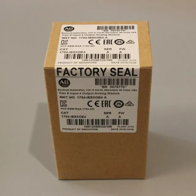 AB 1794-IE8XOE4 SER A Flex 8 Input 4 Output Analog Module New Factory Sealed US