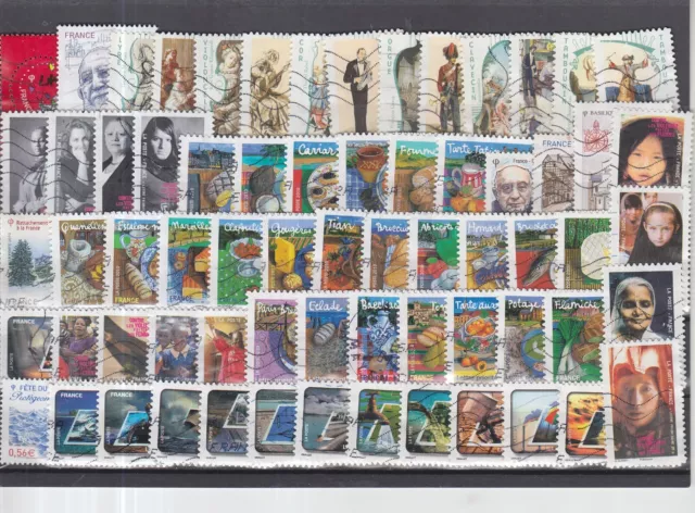 Schönes Lot Briefmarken aus Frankreich gestempelt von 2010