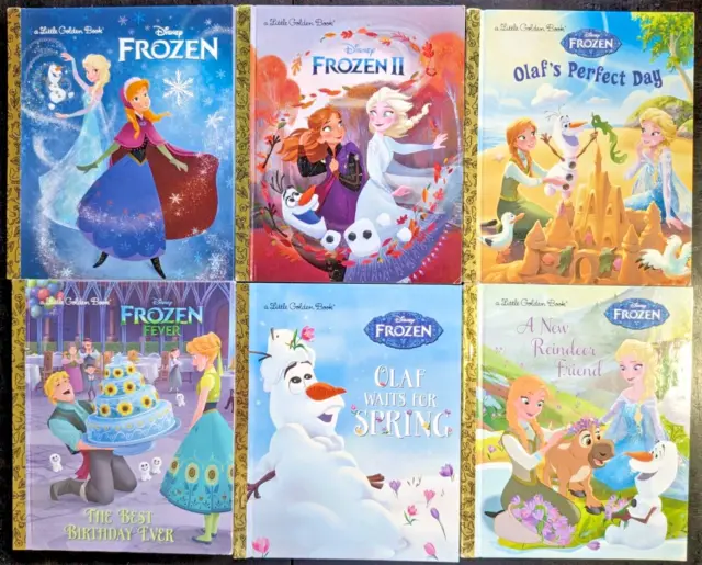 Disney Frozen Themed Titles Little Golden Book 6 Lot Childrens Books Free Ship