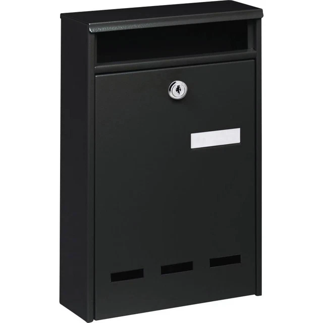 Burg Wächter WISMAR 771 S Boîte aux lettres acier noir avec serrure à clé