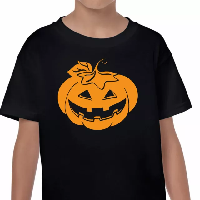 Kids halloween t shirt Childrens Pumpkin Face Top fancy dress costume