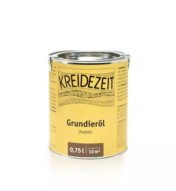 Kreidezeit Grundieröl (Halblöl) 0,75L Holzöl Leinöl Grundierung (22,13 EUR/l)