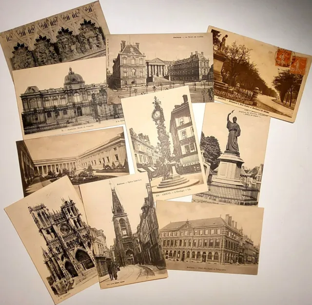 Lot de 10 cartes postales anciennes d'Amiens (cpa 80)