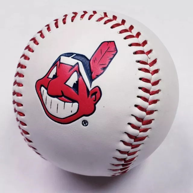 Vintage 1990's Cleveland Indians Chief Wahoo Debossed Fotoball Baseball Stitched