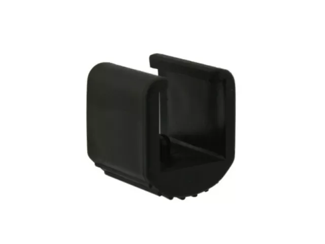 Klemmschalengleiter 20 x 20 mm schwarz Vierkant Kunststoff Zapfen Freischwinger