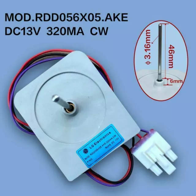 LG refrigerator fan motor MOD.RDD056X05.AKE DC13V CW