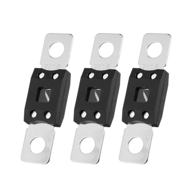 3uds 250A 12V Alta Corriente Fusible para Coche Camión Audio CD Fusibles Soporte