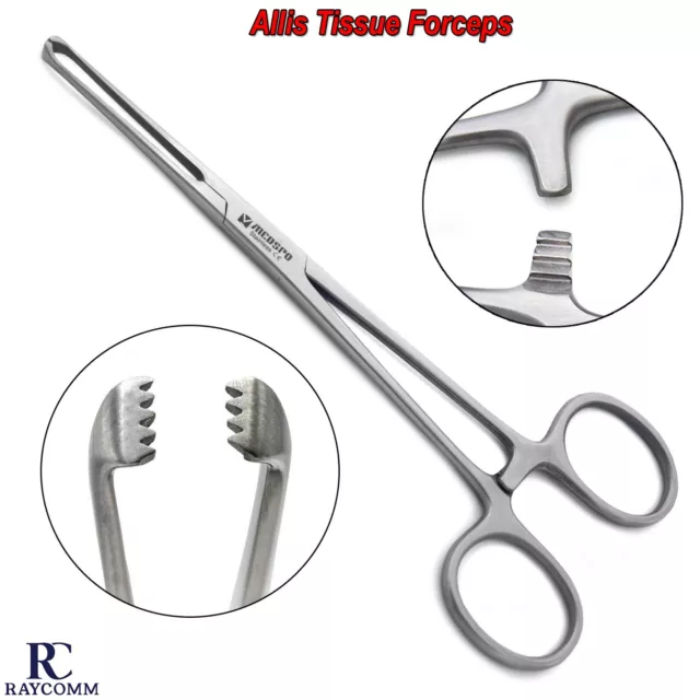 Grasping Allis Tissue Forceps Dental Clamps Surgical Veterinary Instruments CE