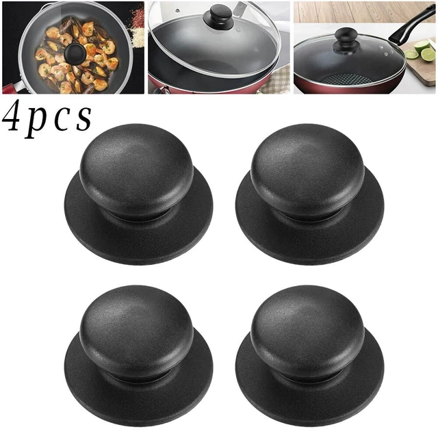 Mejora tus utensilios de cocina con tapa de olla negra pomo mango de repuesto