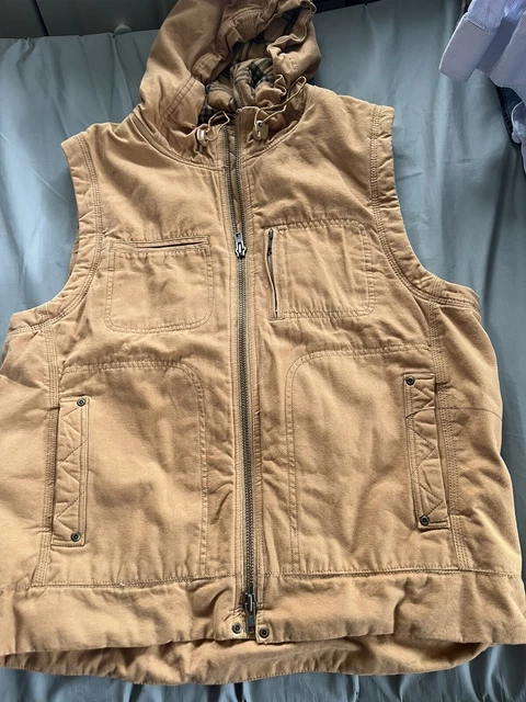 The Territory Ahead Vest Mens Medium Canvas Barn Chore Hooded Zip Pockets Tactic The Territory Ahead Vest Mens Medium Canvas Barn Chore Hooded Zip Pockets Tactic