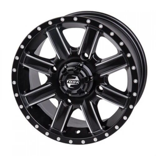 4/156 Tusk Cascade Wheel 14x7 5.0 + 2.0 Machined/Black 185-276-0015