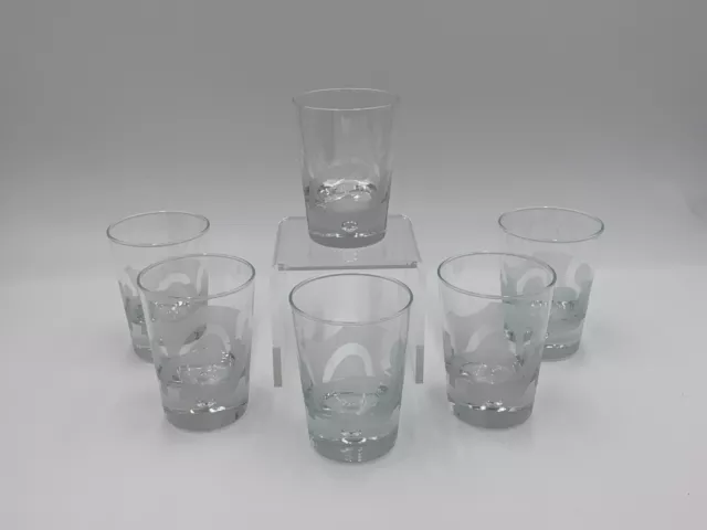 Baileys Irish Cream Frosted Bubble Rocks Glasses Set of 6 Cocktail Tumblers 4 ¼”