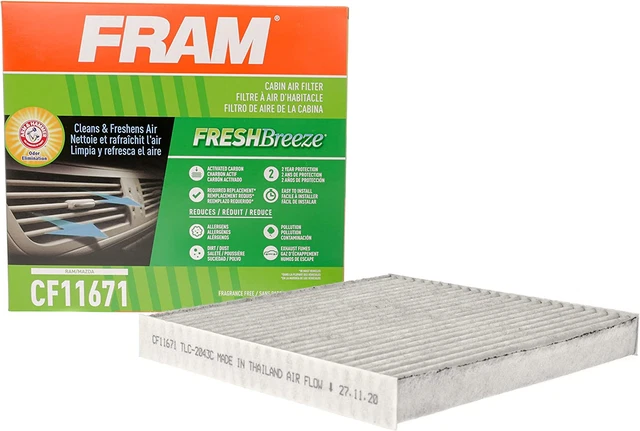 FRAM Fresh Breeze Cabin Air Filter Replacement for Car Passenger Compartment W/
