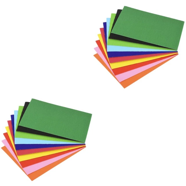 2 PACK CRAFT Cardboard Sheet Origami Paper Set for Crafts Corrugated ...