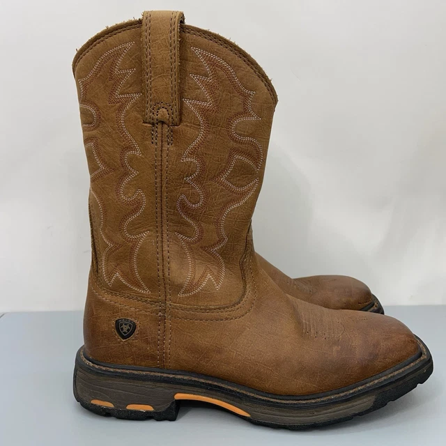 Ariat Men's Workhog H2O Wide Square Toe Work Boot - Waterproof Brown 10 2E