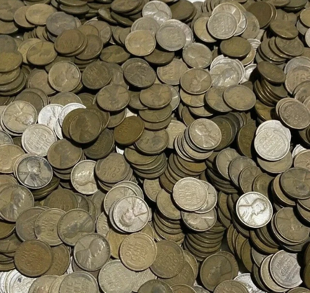 1Lb Pound Unsearched Wheat Cents Lincoln Pennies Estate Sale Coins Lot 1909-58