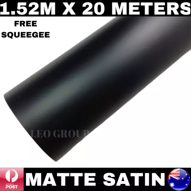 Matt Matte Satin Black Car Vinyl Wrap Film Roll Sticker Air Release 1.52M X 20M