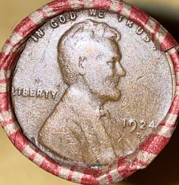 1 US Lincoln Wheat Cent 1C Penny Roll 1912-S/1924-D (50 Coins) 40%+ Pre-1940 2