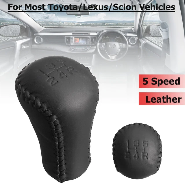 New 6 Speed Leather Gear Shift Knob Black For Toyota Tacoma 2005-2015 US