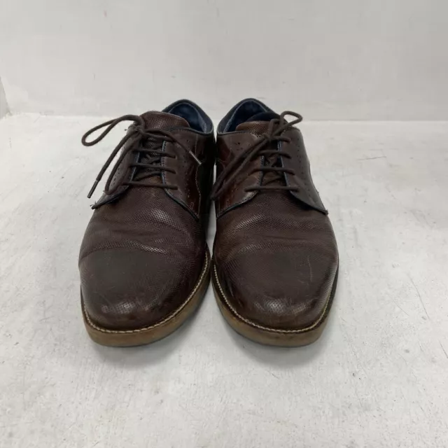 DUNE LONDON SHOES Men's UK Size 9 Brown Leather Derby Lace Up RMF01-RH ...