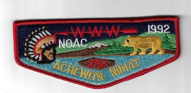 OA 282 Achewon Nimat 1992 NOAC WWW Flap RED Bdr. [MK-5123]