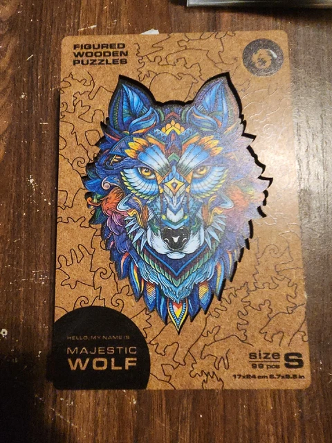 Unidragon Majestic Wolf 99 Piece Wooden Jigsaw Puzzle - Opened once