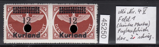 Kurland, Mi.-Nr. 4 B y IV **  geprüft