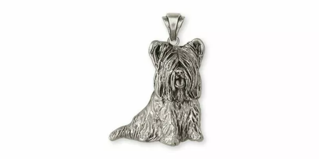 Skye Terrier Pendant Jewelry Sterling Silver Handmade Dog Pendant SKY3-P