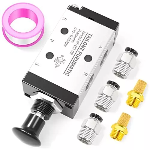 1/4"NPT 5 Way 2 Postion Air Hand Lever Operated Valve Pneumatic Solenoid Valv...