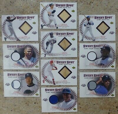 2001 - Upper Deck - Sweet Spot - Pick The Players You Want - Bat - Jersey  Cards