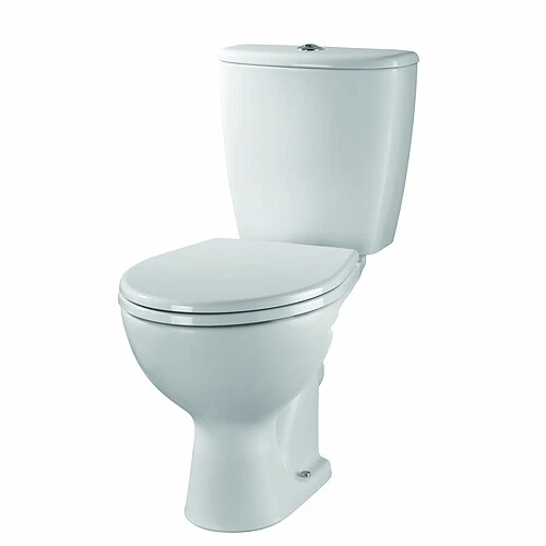 TWYFORD ALCONA CLOSE Coupled Toilet, Cistern & Seat Metal Hinges Bottom