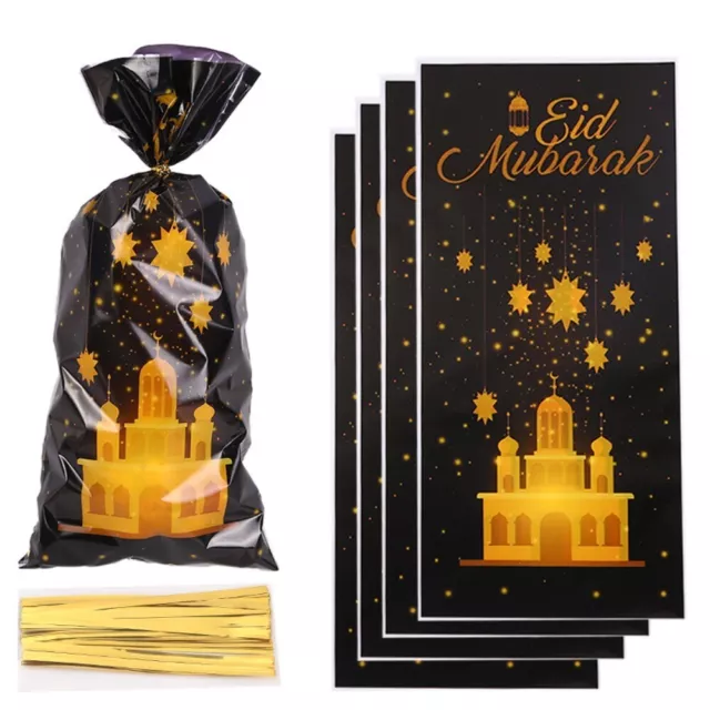 50pcs Mubarak Eid Gift Bag Al-fitr Packaging Bag  Party Supplies