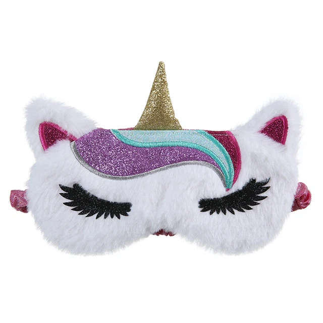 3D Linda Máscara para Ojos 19x9cm Parche para Ojos Venda para Hombres Mujeres Niños (Blanco)