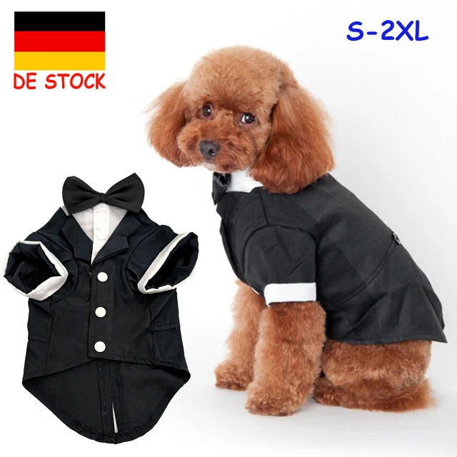 DE Haustier Hund Katze Welpen Hochzeitsanzug Smoking Kleidung Kostüm Hundeanzug