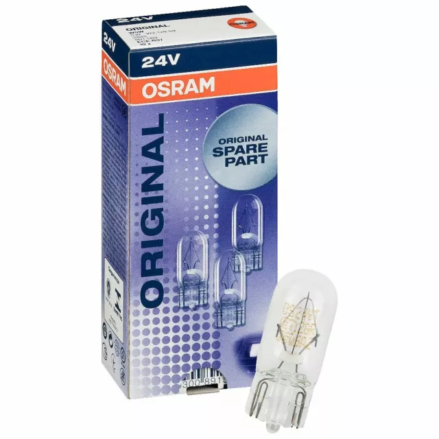 10 X OSRAM 2845 W5W feux de position lampes de voiture T10 24V 5W ampoule  lampe de voiture ampoule EUR 9,99 - PicClick FR