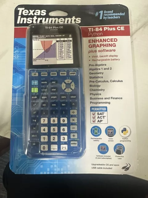 Texas Instruments TI-84 Plus CE Python Graphing Calculator Blue