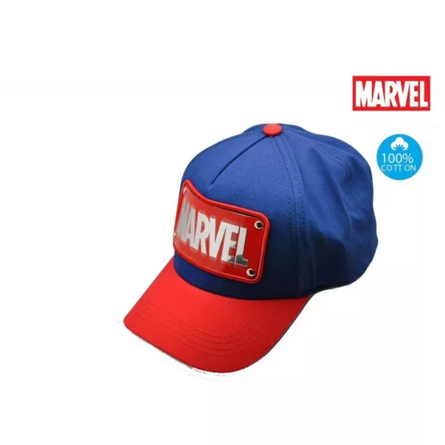 Cappellino Marvel con Visiera Curva Baseball Cappello Ufficiale Bambino Avengers 2