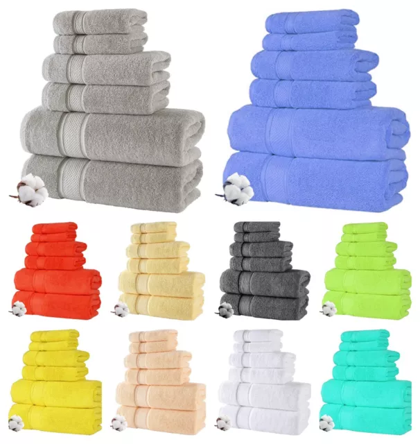Luxury Bath Towels 800 GSM 100% Egyptian Cotton Soft Face Hand Jumbo Bath Sheets
