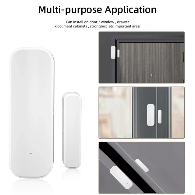 SLEEK DESIGN WIRELESS Door Sensor for Smart Homes Using For Tuya ...